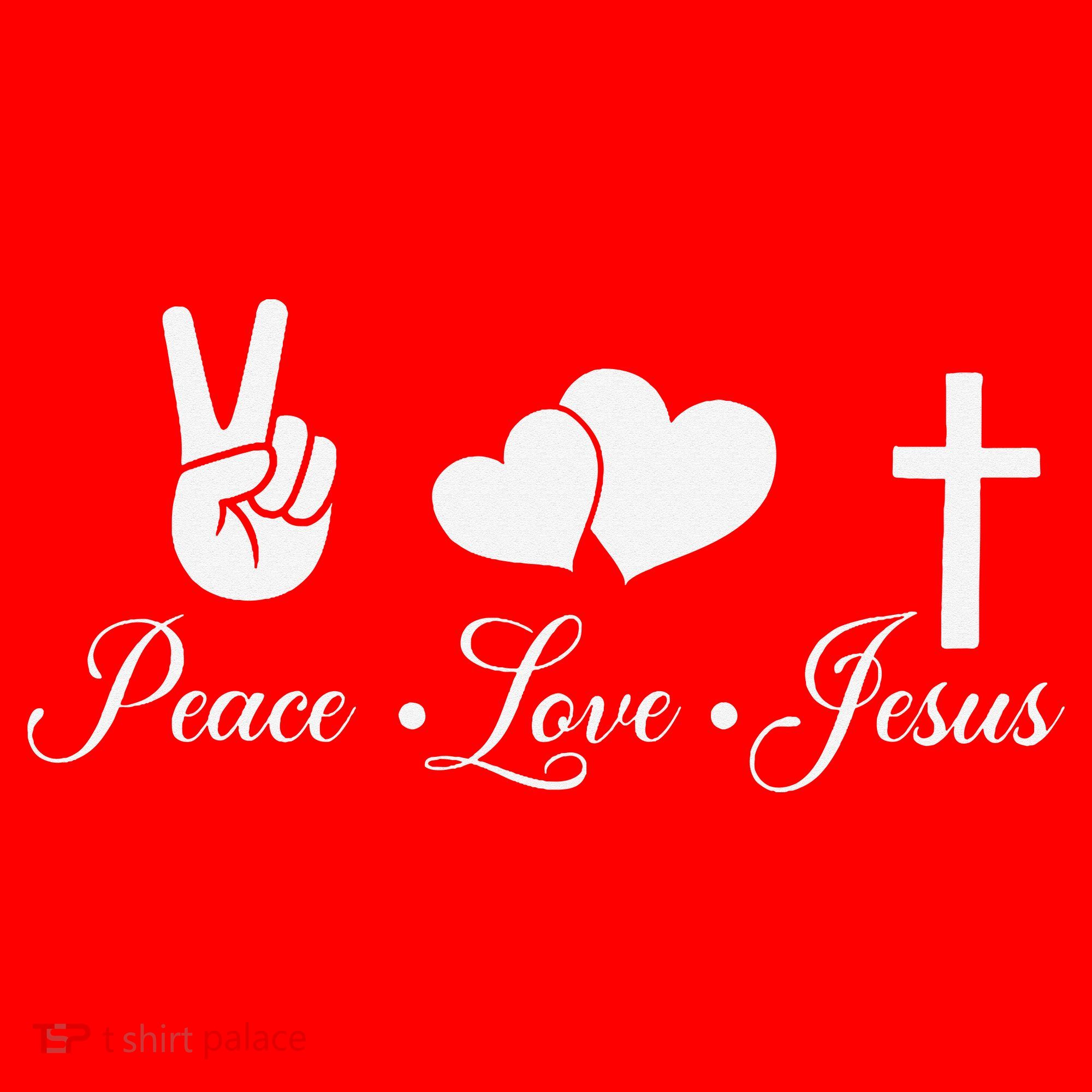 Peace Love Jesus - Christian Christ Santa Hat