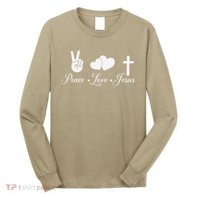 Peace Love Jesus - Christian Christ Long Sleeve Shirt