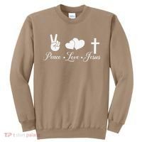Peace Love Jesus - Christian Christ Sweatshirt thumb 0