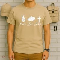 Peace Love Jesus - Christian Christ T-Shirt thumb 6