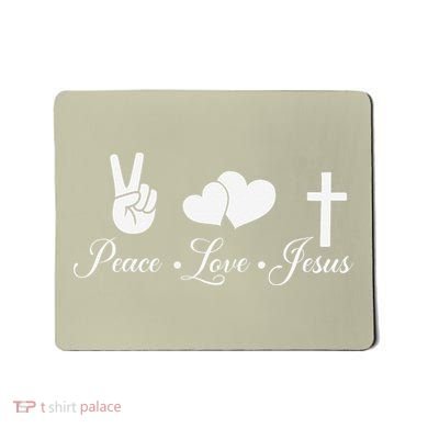 Peace Love Jesus - Christian Christ Mousepad