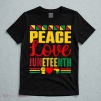 Peace Love & Juneteenth June 19th Freedom Day T-Shirt thumb 5
