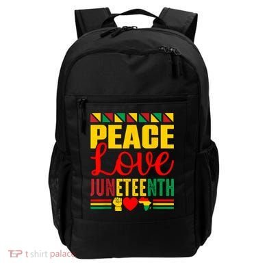 Peace Love & Juneteenth June 19th Freedom Day Backpack