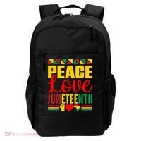 Peace Love & Juneteenth June 19th Freedom Day Backpack thumb 0