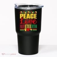 Peace Love & Juneteenth June 19th Freedom Day Tumbler thumb 0
