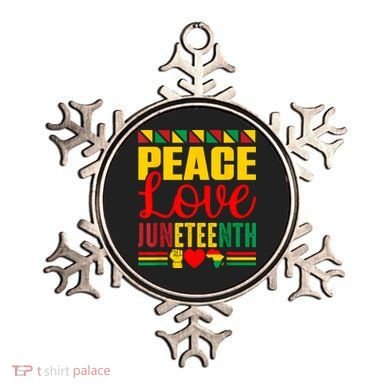 Peace Love & Juneteenth June 19th Freedom Day Ornament