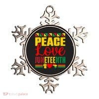Peace Love & Juneteenth June 19th Freedom Day Ornament thumb 0