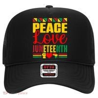 Peace Love & Juneteenth June 19th Freedom Day Hat thumb 0