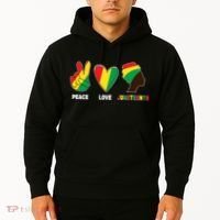 Peace Love Juneteenth Hoodie thumb 2