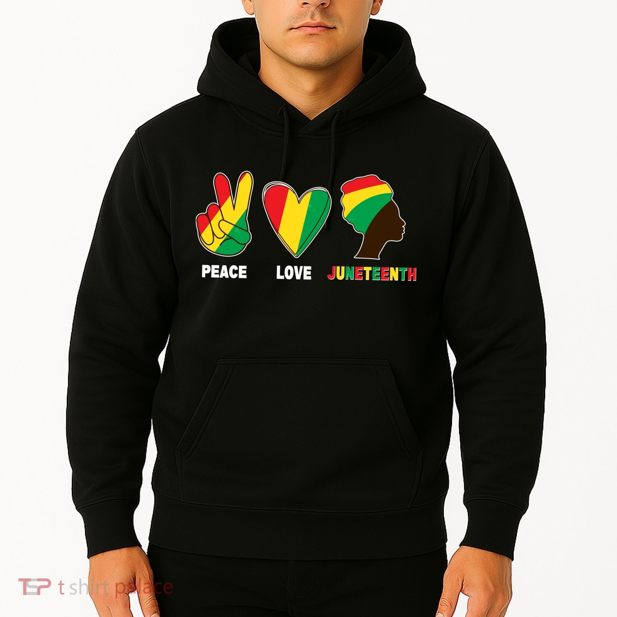 Peace Love Juneteenth Hoodie
