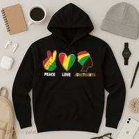 Peace Love Juneteenth Hoodie thumb 3