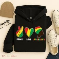 Peace Love Juneteenth Hoodie thumb 4