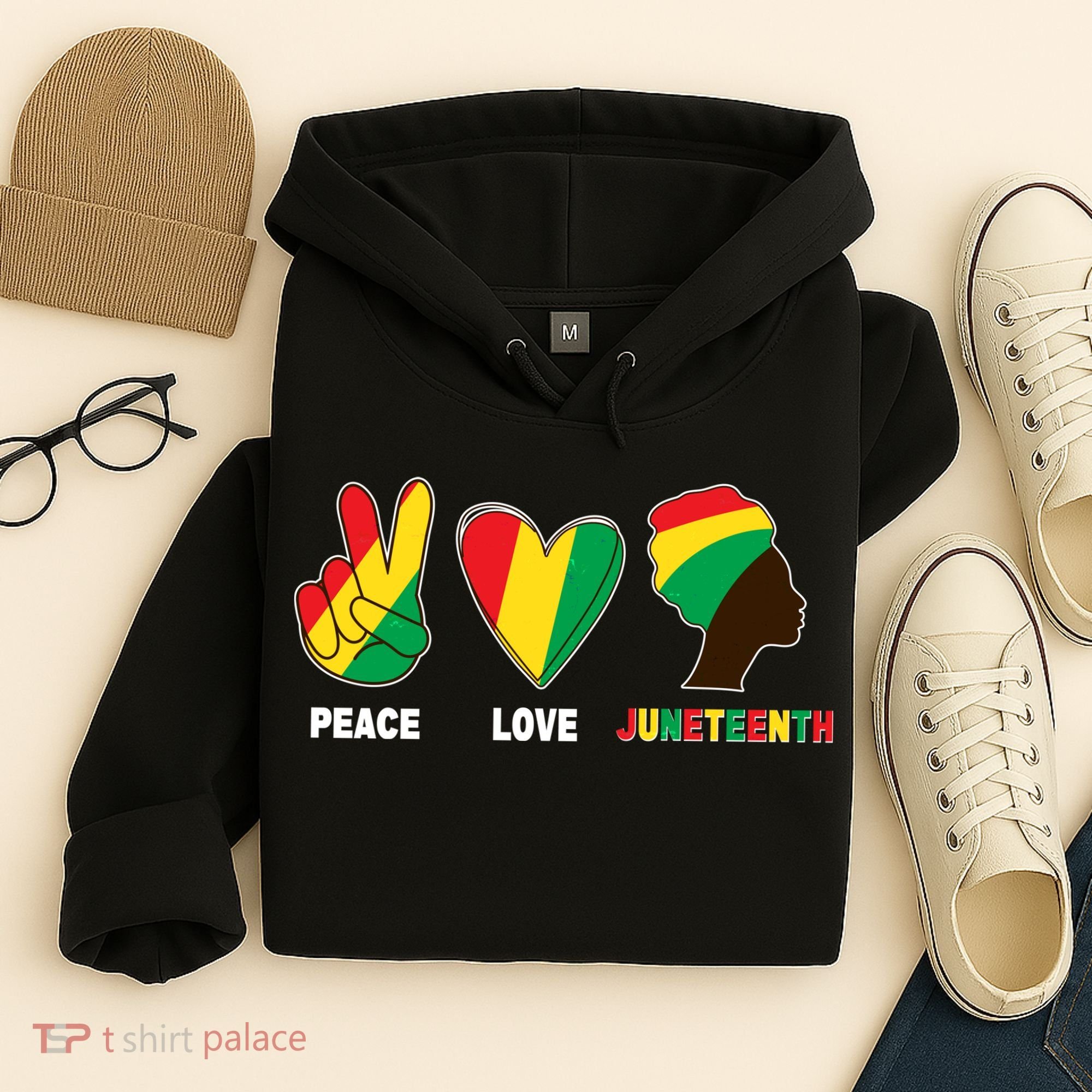 Peace Love Juneteenth Hoodie
