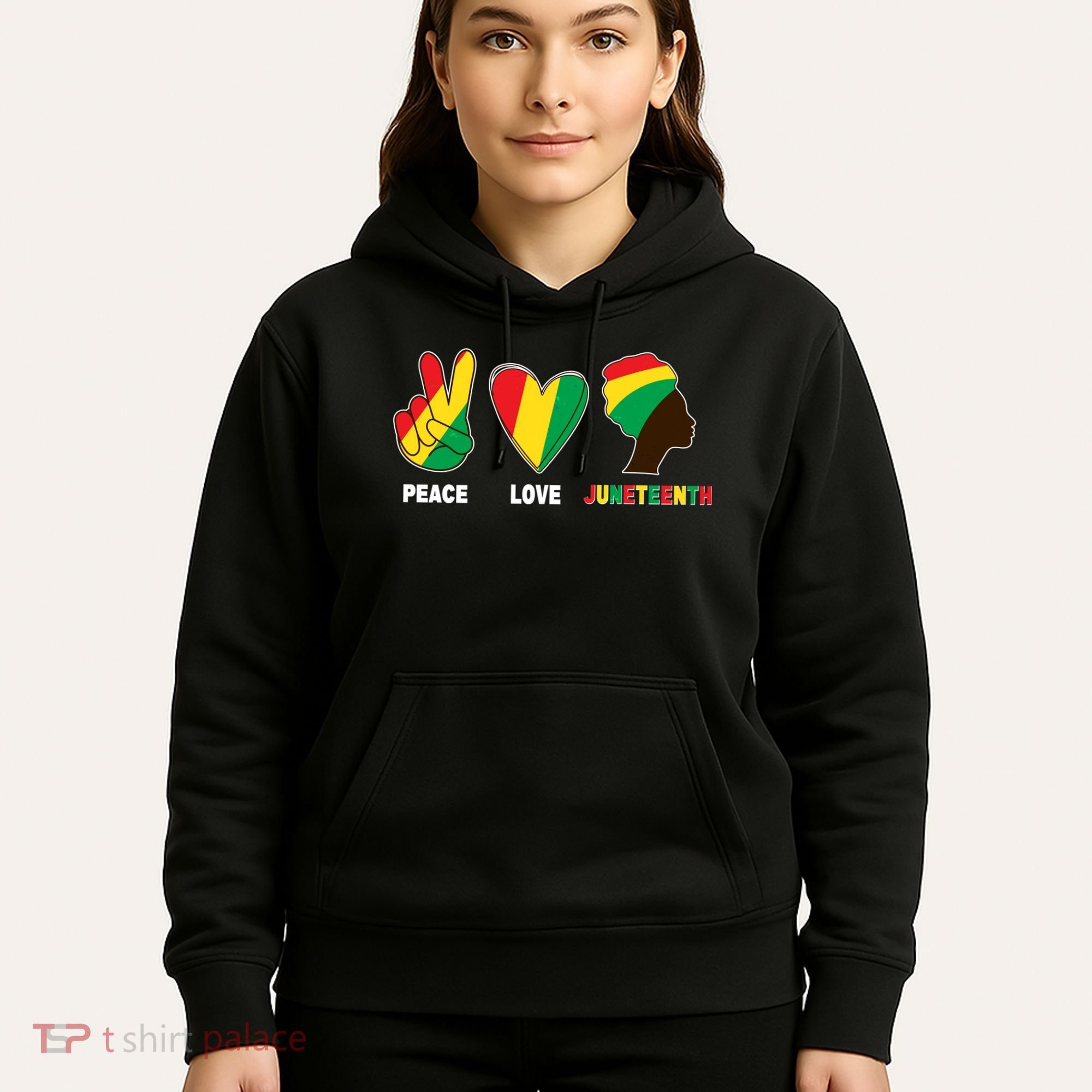 Peace Love Juneteenth Hoodie