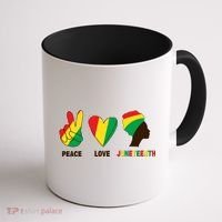 Peace Love Juneteenth Coffee Mug thumb 1