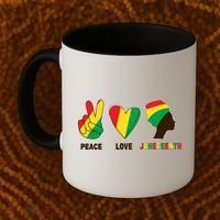 Peace Love Juneteenth Coffee Mug thumb 2