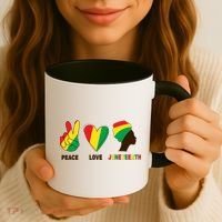 Peace Love Juneteenth Coffee Mug thumb 3