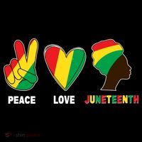 Peace Love Juneteenth Women's Hoodie thumb 2