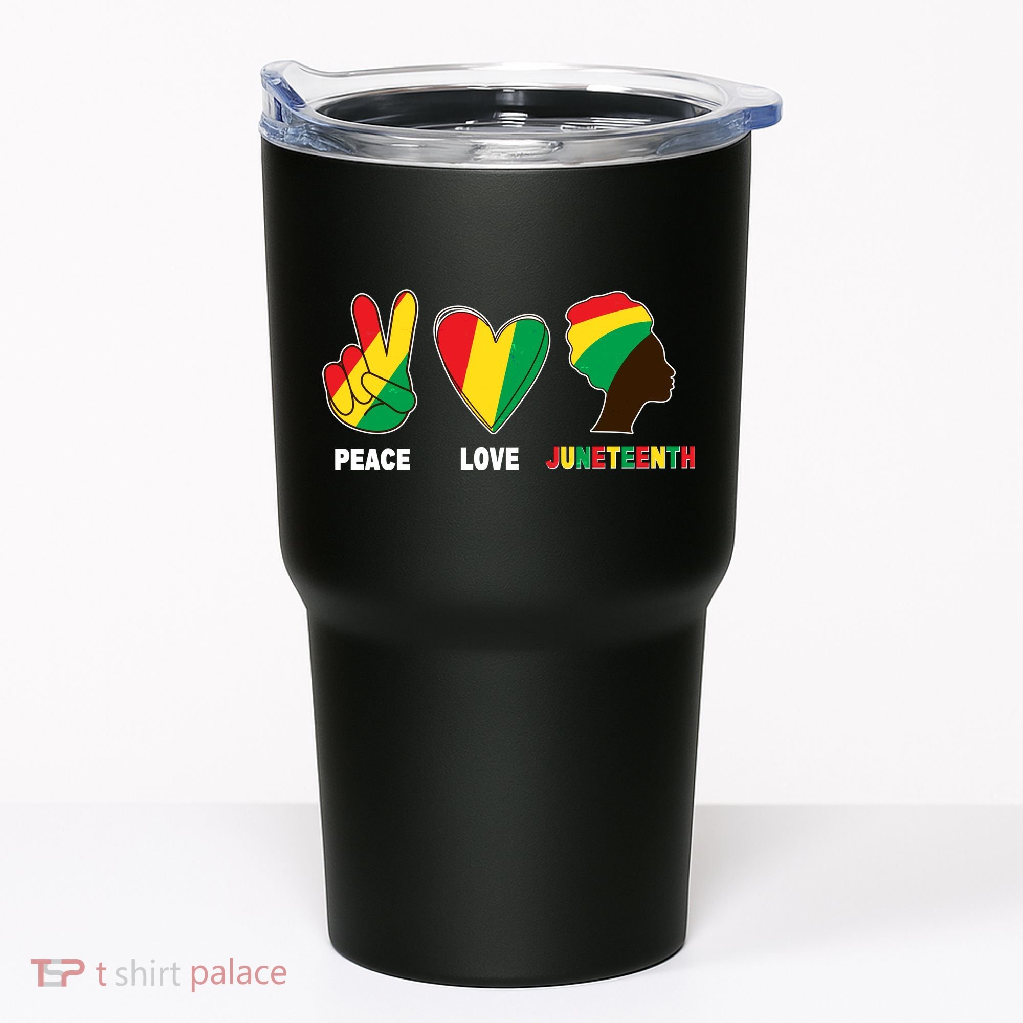 Peace Love Juneteenth Tumbler