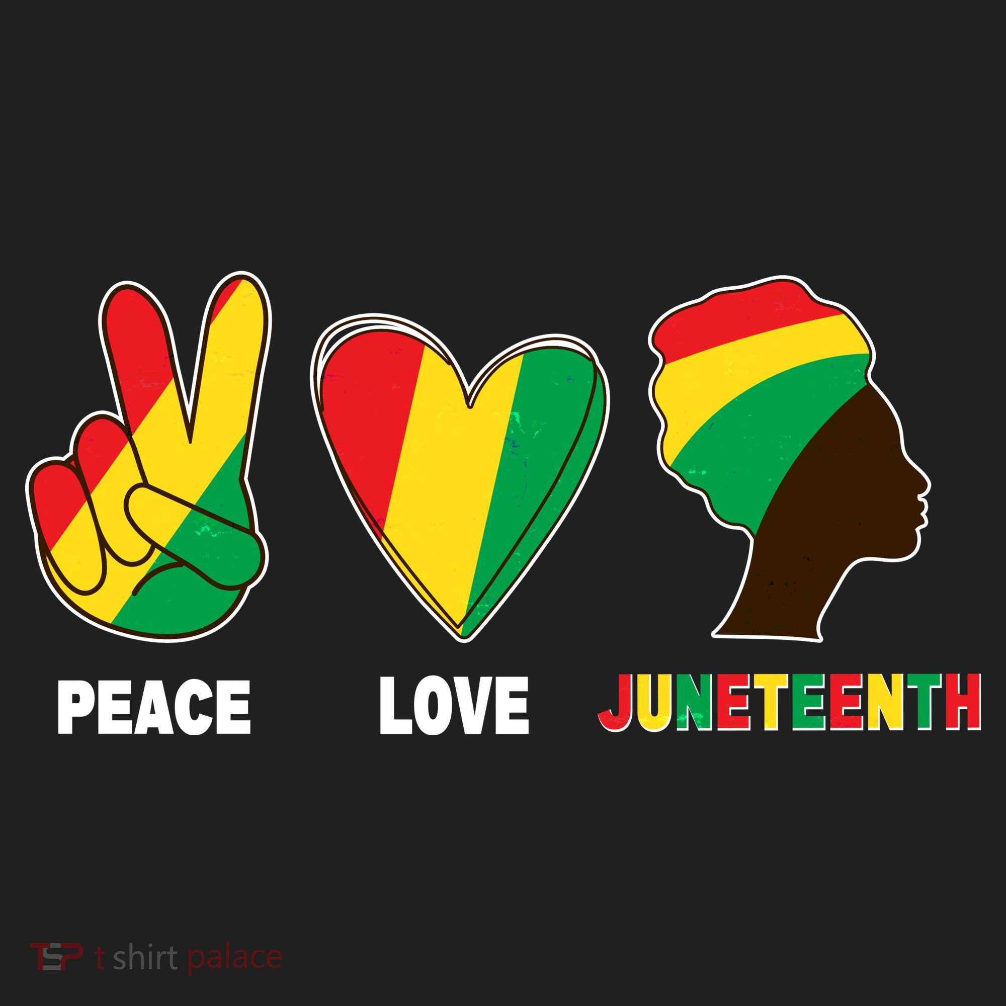 Peace Love Juneteenth Tumbler
