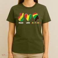 Peace Love Juneteenth T-Shirt thumb 4