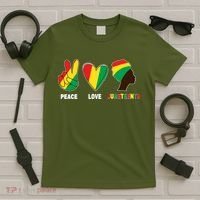 Peace Love Juneteenth T-Shirt thumb 5