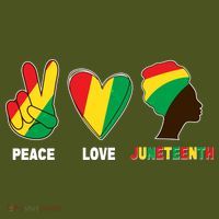 Peace Love Juneteenth Mousepad thumb 1