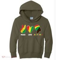 Peace Love Juneteenth Kids Hoodie thumb 0