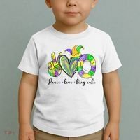 Peace Love King Cake Mardi Gras Toddler T-Shirt thumb 2