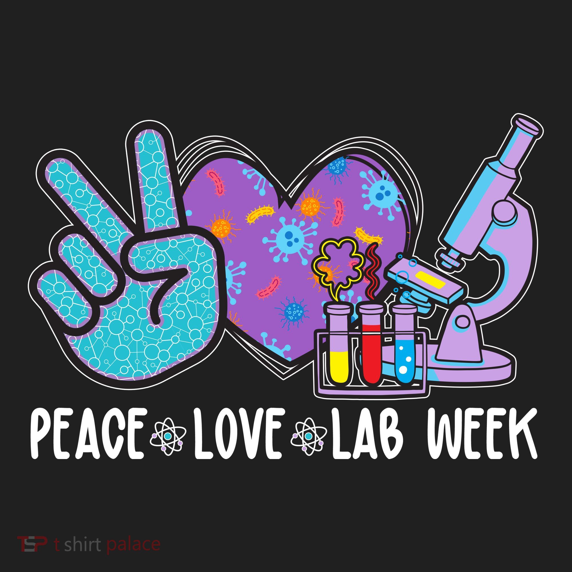 Peace Love Lab Week Science Fan Tumbler