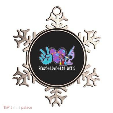 Peace Love Lab Week Science Fan Ornament
