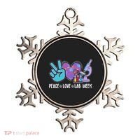 Peace Love Lab Week Science Fan Ornament thumb 0