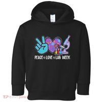 Peace Love Lab Week Science Fan Toddler Hoodie thumb 0