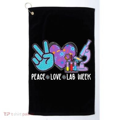 Peace Love Lab Week Science Fan Golf Towel