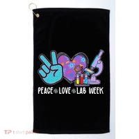 Peace Love Lab Week Science Fan Golf Towel thumb 0