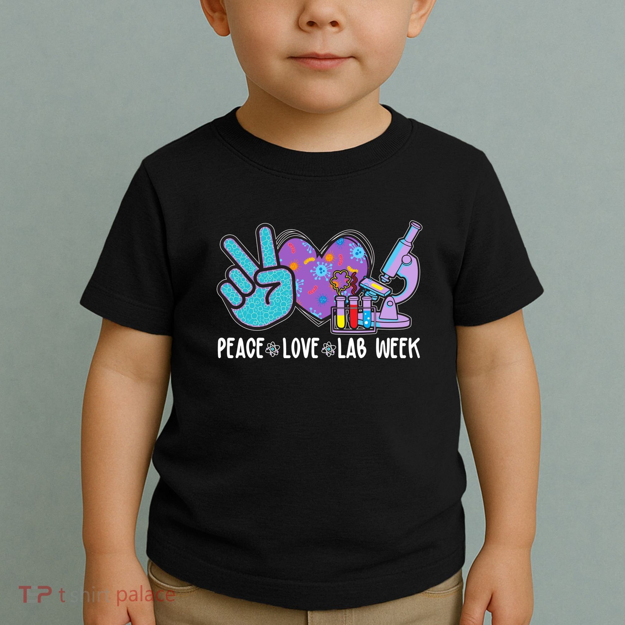Peace Love Lab Week Science Fan Toddler T-Shirt
