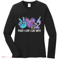 Peace Love Lab Week Science Fan Women's Long Sleeve Shirt thumb 0