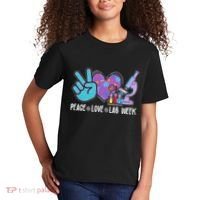 Peace Love Lab Week Science Fan Kids T-Shirt thumb 2