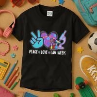 Peace Love Lab Week Science Fan Kids T-Shirt thumb 3