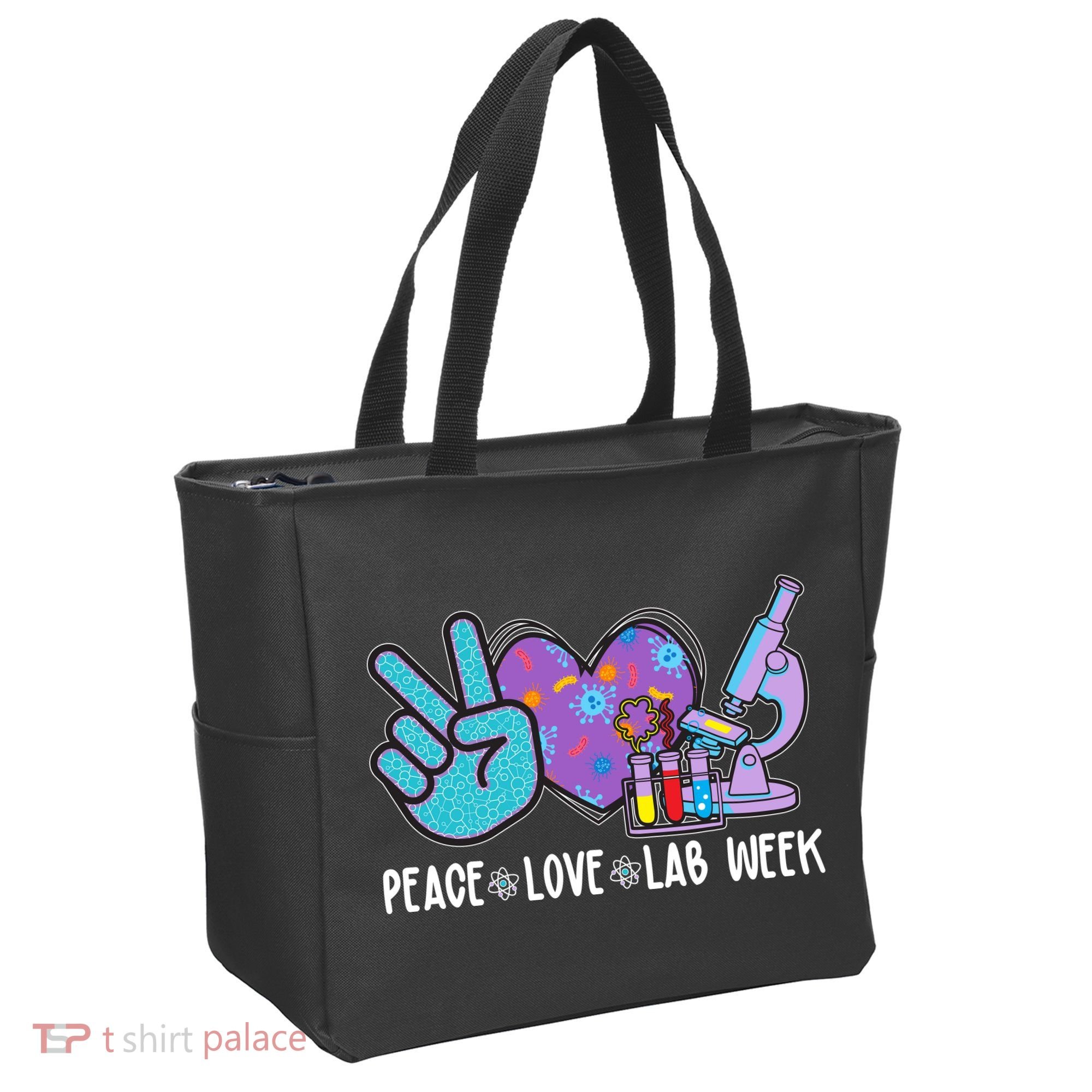 Peace Love Lab Week Science Fan Tote Bag