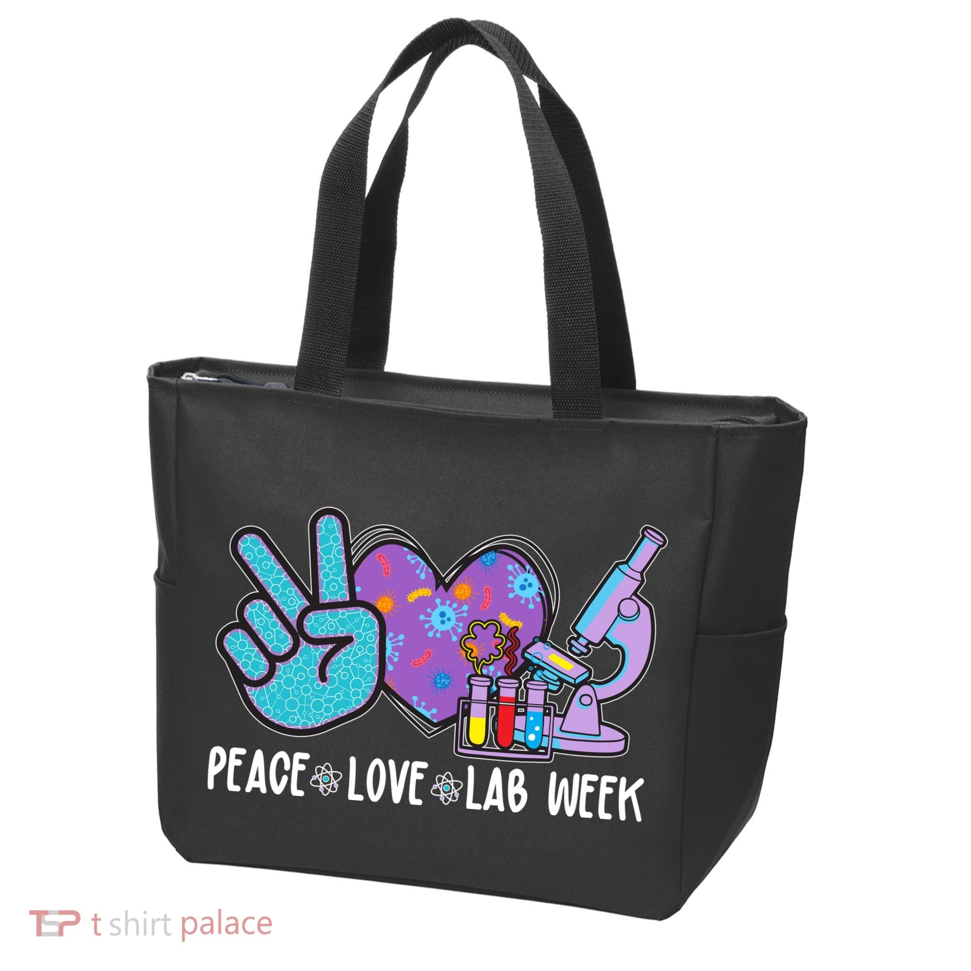 Peace Love Lab Week Science Fan Tote Bag