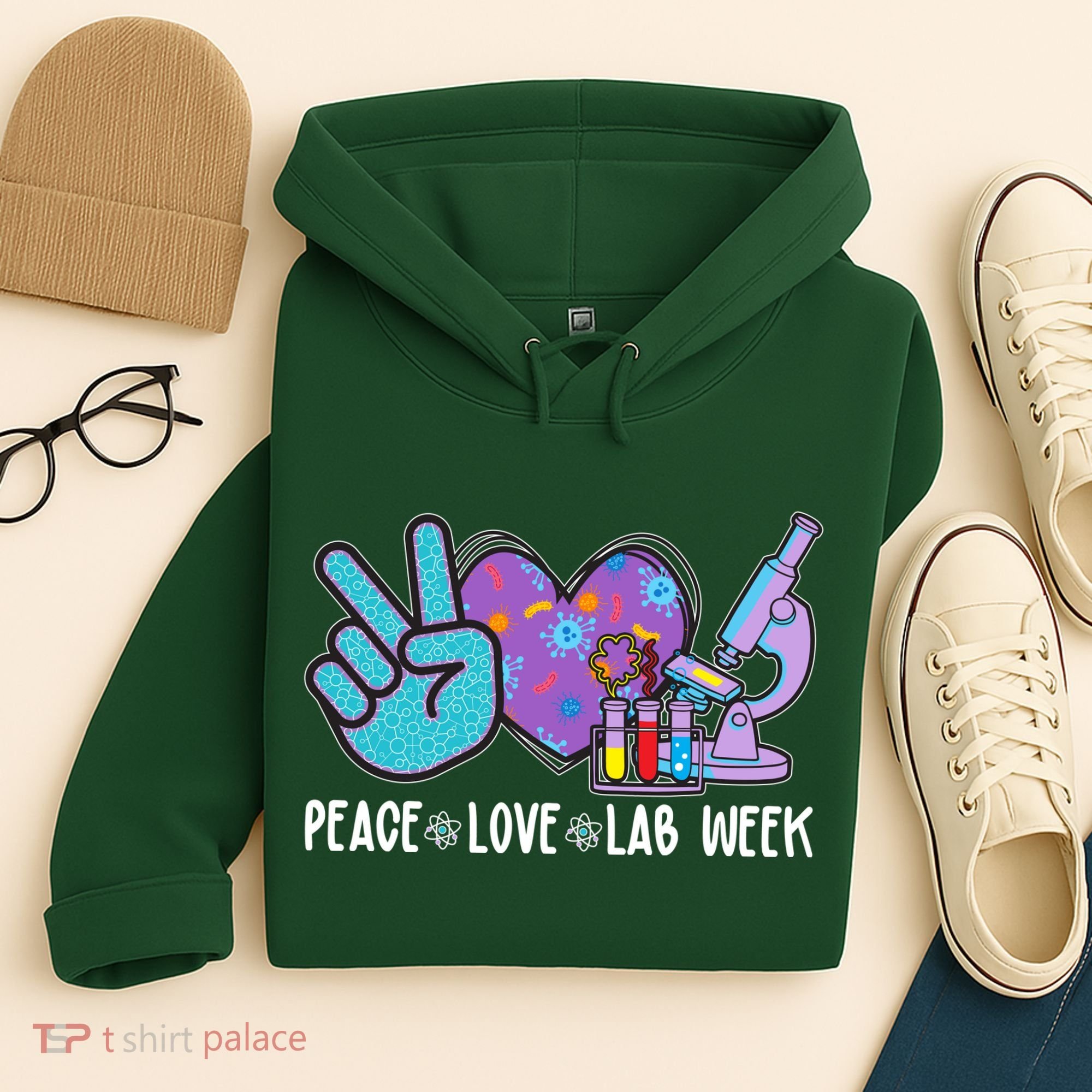 Peace Love Lab Week Science Fan Hoodie