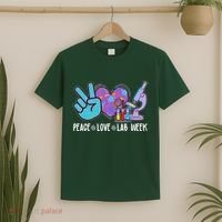 Peace Love Lab Week Science Fan T-Shirt thumb 2