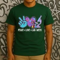 Peace Love Lab Week Science Fan T-Shirt thumb 3
