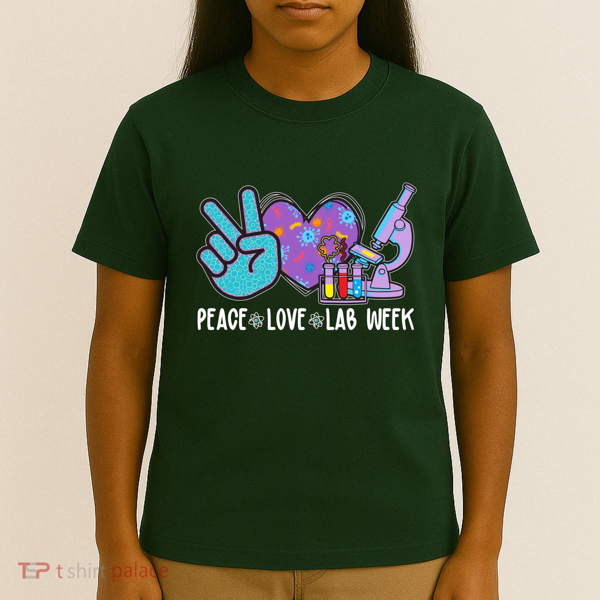 Peace Love Lab Week Science Fan T-Shirt