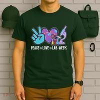 Peace Love Lab Week Science Fan T-Shirt thumb 6