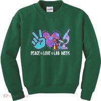 Peace Love Lab Week Science Fan Kids Sweatshirt thumb 0