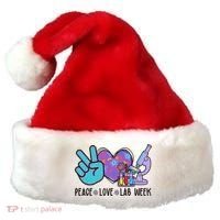 Peace Love Lab Week Science Fan Santa Hat thumb 0