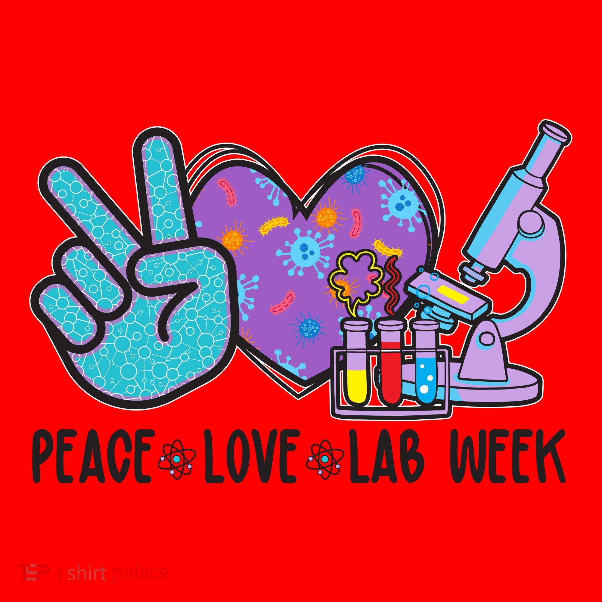 Peace Love Lab Week Science Fan Santa Hat