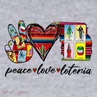 Peace Love Lottery Mexican Bingo Cards Latina Power Mexicana Women's Sweatshirt thumb 2